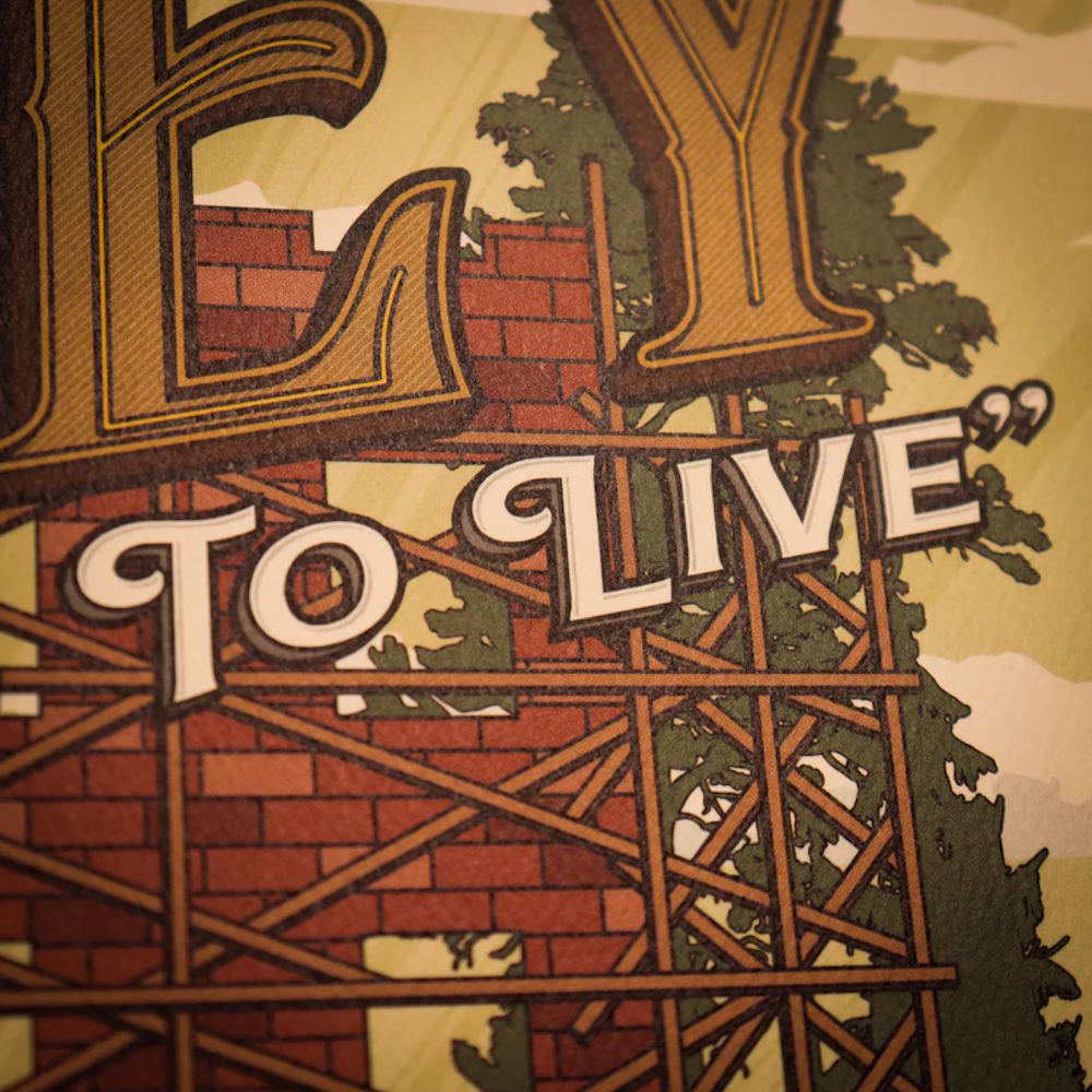 BACK TO THE FUTURE バックトゥザフューチャー (劇場公開 40周年 ) - 40th Anniversary Hill Valley A3 Art Print / 世界限定995枚 / ポスター