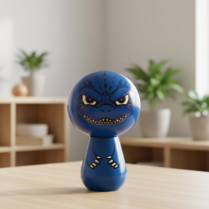 【予約商品】 GODZILLA ゴジラ - GODZILLA meets Japanese traditional craft debut 70th anniversary / こけし / 小 / 藍 / ブルー / インテリア置物