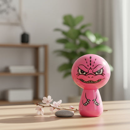 【予約商品】 GODZILLA ゴジラ - GODZILLA meets Japanese traditional craft debut 70th anniversary / こけし / 小 / 桜 / ピンク / インテリア置物