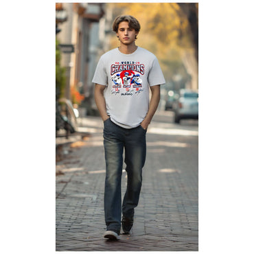 [Pre-order] Los Angeles Dodgers (MLB) - 2025 World Series Championship Commemorative T-Shirt (Shohei Ohtani, Yoshinobu Yamamoto, Roki Sasaki) / Limited Edition / Men's