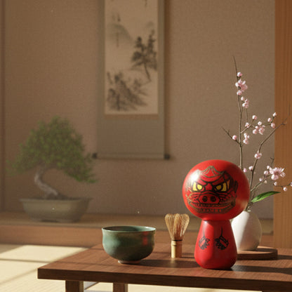 GODZILLA ゴジラ - GODZILLA meets Japanese traditional craft debut 70th anniversary / メカゴジラ / こけし / 小 / 炎 / レッド / インテリア置物