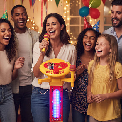 THE BEATLES ビートルズ (結成 65周年 ) - Yellow Submarine Pedestal / カラオケスピーカー / マイク2本付き / 楽器用品