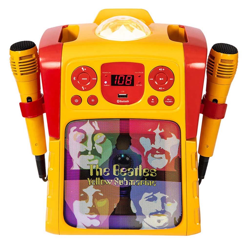 THE BEATLES - (結成 65周年 ) - Yellow Submarine Faces / カラオケスピーカー / ライトショー搭載 / マイク2本付き