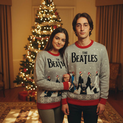 THE BEATLES ビートルズ (結成 65周年 ) - 【クリスマス限定】Abbey Road Xmas / セーター / メンズ