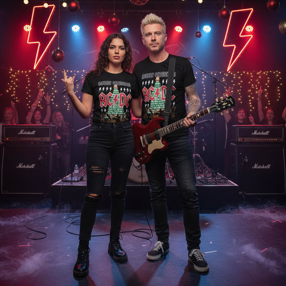 AC/DC エーシーディーシー (Back in Black 45周年 ) - 【クリスマス限定】Merry Christmas / Tシャツ / メンズ