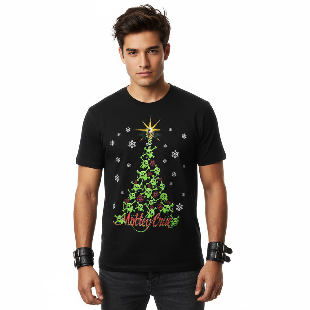 MOTLEY CRUE モトリークルー (来日 40周年 ) - 【クリスマス限定】Xmas Crue / バックプリントあり / Tシャツ / メンズ