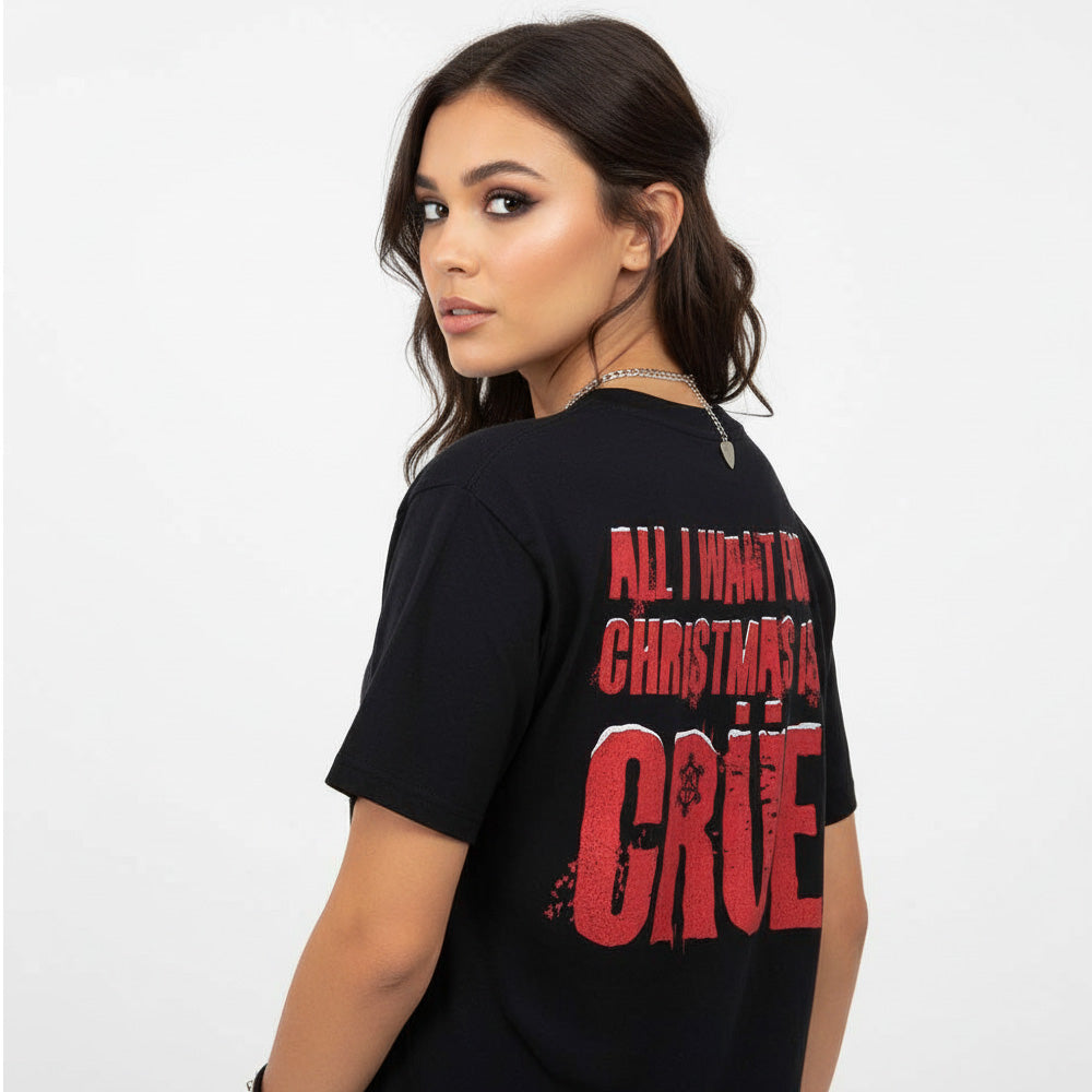 MOTLEY CRUE モトリークルー (来日 40周年 ) - 【クリスマス限定】Xmas Crue / バックプリントあり / Tシャツ / メンズ