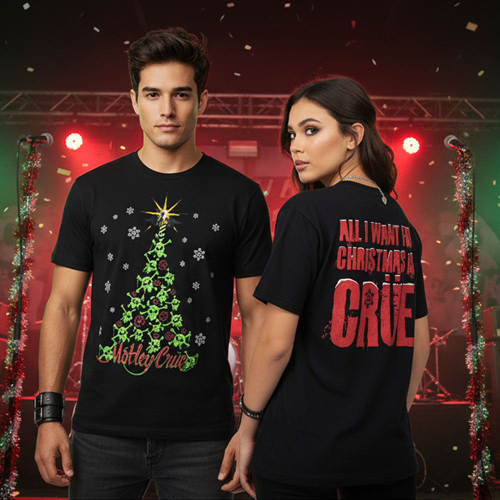 MOTLEY CRUE モトリークルー (来日 40周年 ) - 【クリスマス限定】Xmas Crue / バックプリントあり / Tシャツ / メンズ