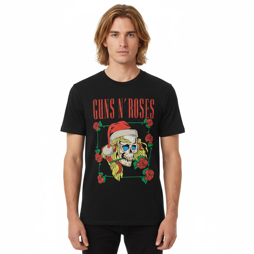 GUNS N ROSES ガンズアンドローゼズ (結成 40周年 ) - 【クリスマス限定】Holiday Skull / Tシャツ / メンズ