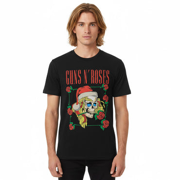 GUNS N ROSES ガンズアンドローゼズ (結成 40周年 ) - 【クリスマス限定】Holiday Skull / Tシャツ / メンズ