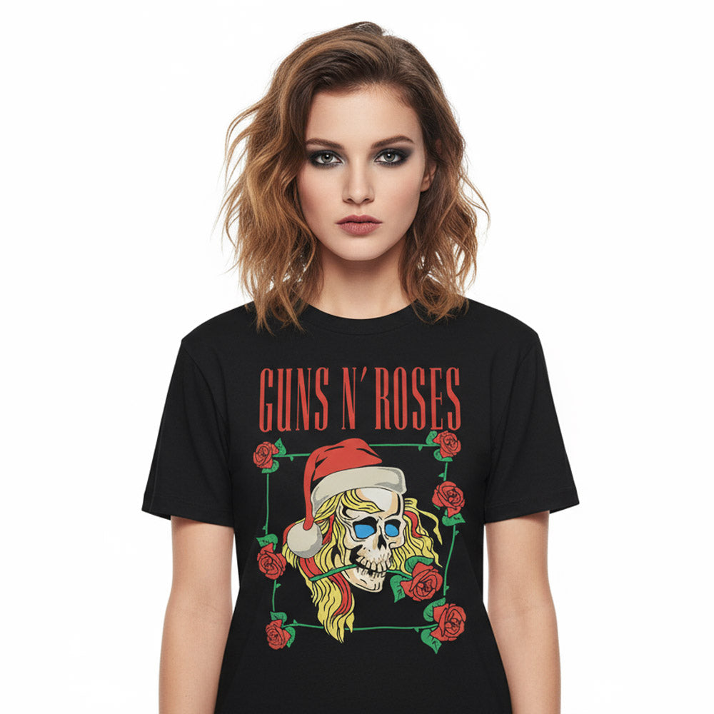GUNS N ROSES ガンズアンドローゼズ (結成 40周年 ) - 【クリスマス限定】Holiday Skull / Tシャツ / メンズ