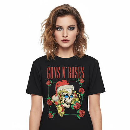 GUNS N ROSES ガンズアンドローゼズ (結成 40周年 ) - 【クリスマス限定】Holiday Skull / Tシャツ / メンズ