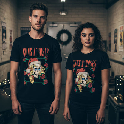 GUNS N ROSES ガンズアンドローゼズ (結成 40周年 ) - 【クリスマス限定】Holiday Skull / Tシャツ / メンズ