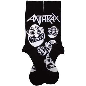 ANTHRAX アンスラックス (2026年 4月 来日 ) - Faces Pattern B&W / ソックス / メンズ