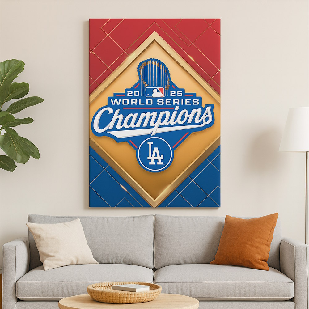 LOS ANGELES DODGERS（MLB） ロサンゼルスドジャース - 2025 World Series Team Logo / ポスター