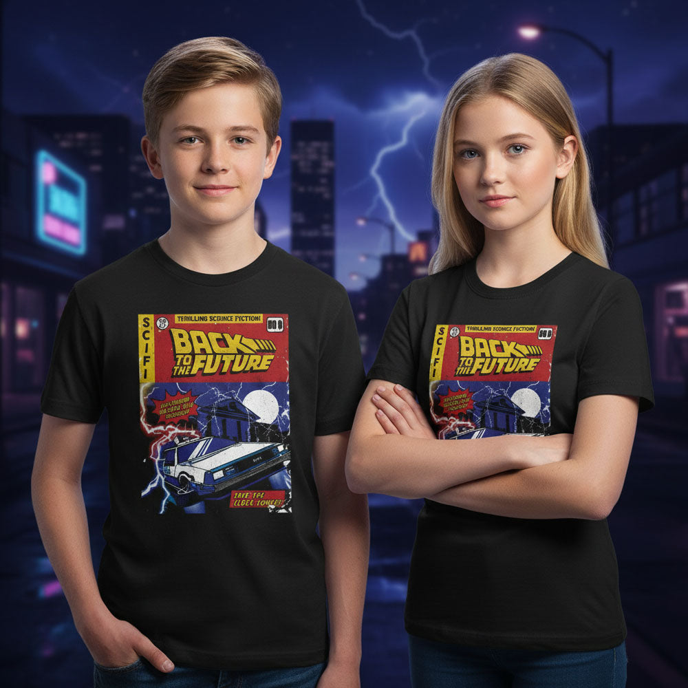 BACK TO THE FUTURE バックトゥザフューチャー (劇場公開 40周年 ) - BTTF Comic Cover / Tシャツ / ジュニア