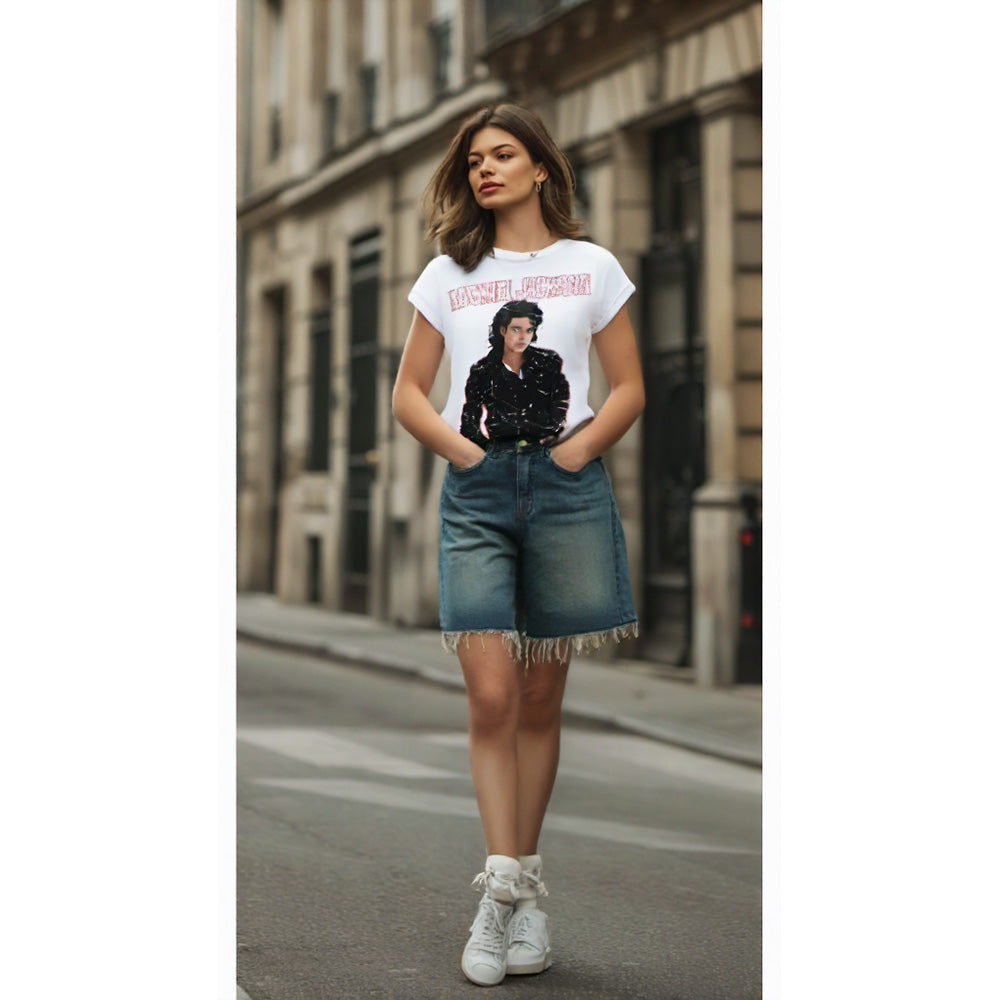 MICHAEL JACKSON マイケルジャクソン (2026年 映画公開 ) - BAD DIAMANTE / Amplified（ ブランド ） / ヴィンテージ / Tシャツ / レディース