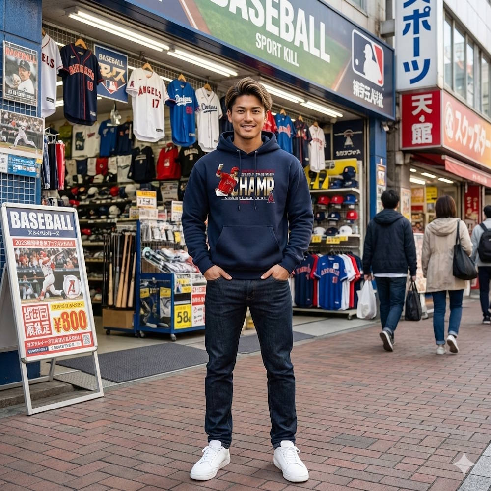 【ラスト販売/限定商品】SHOHEI OHTANI 大谷翔平 - Los Angeles Angels 2023 ホームラン王 / NAVY / パーカー・スウェット / メンズ - PGS