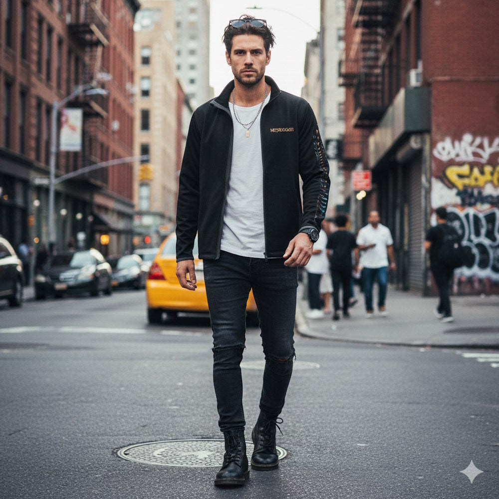 MESHUGGAH - EMBROIDERED TRACK JACKET / Rare / Outerwear / Men's