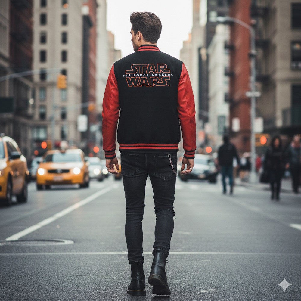 STAR WARS スターウォーズ (マンダロリアン・アンド・グローグー 5月22日 公開 ) - EPISODE VII LOGO WITH BACK PRINTING / レア / アウター / メンズ