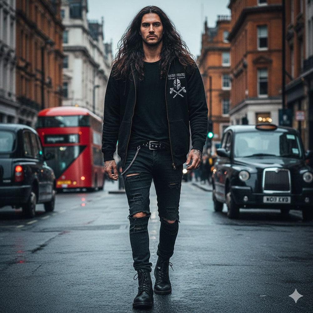 IRON MAIDEN (50th Anniversary) - EDDIE AXE / Zip / Hoodie / Sweatshirt / Men's