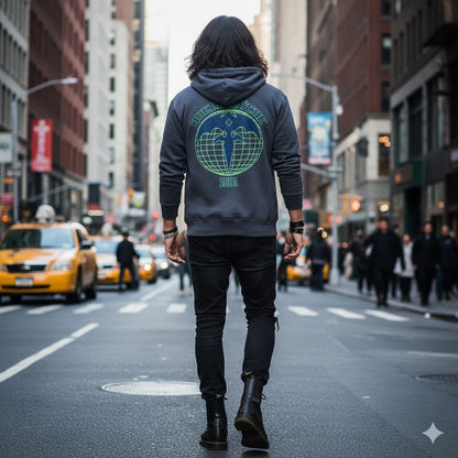 QUEENSRYCHE ATHLETIC GLOBE HOODIE / ZIP / LIMITED EDITION / HOODIE / MEN'S