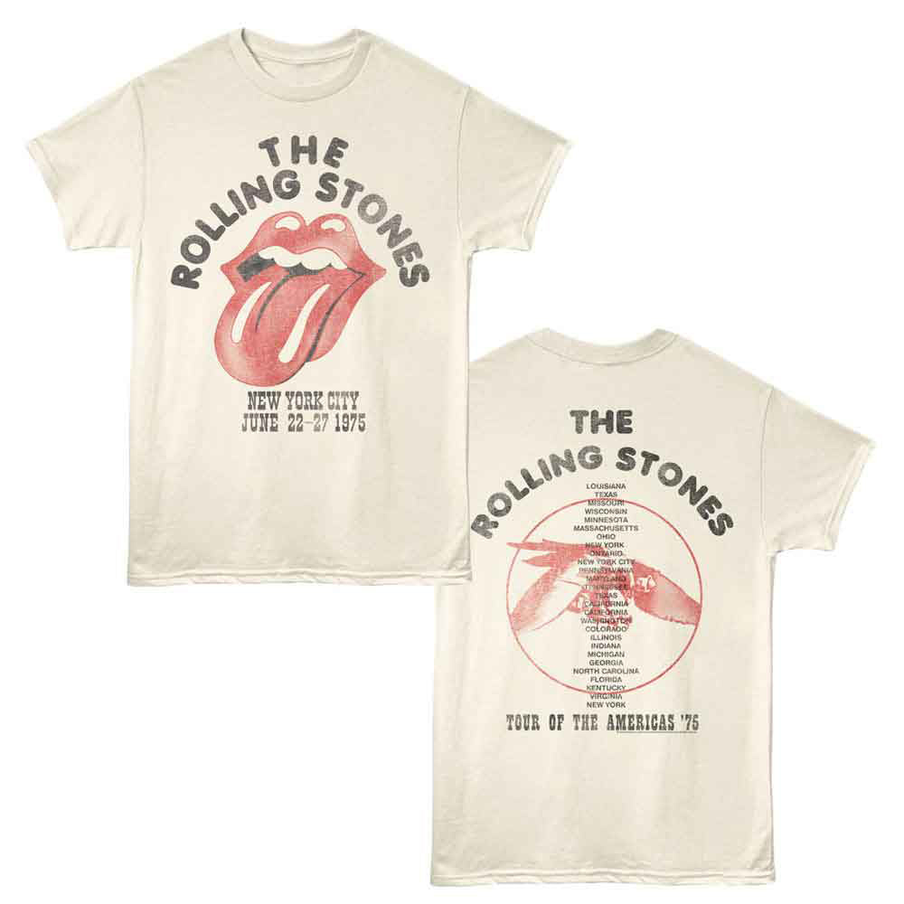 ROLLING STONES - (来日 35周年 記念 ) - NYC 1975 （復刻ツアーTシリーズ） / バックプリントあり