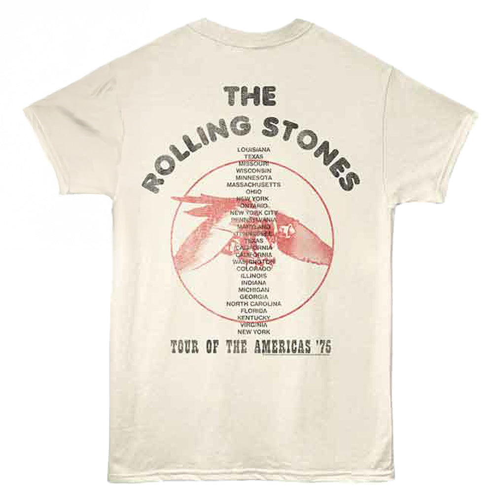 ROLLING STONES ローリングストーンズ (来日 35周年 記念 ) - NYC 1975 （復刻ツアーTシリーズ） / バックプリントあり / Tシャツ / メンズ