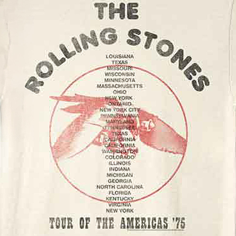 ROLLING STONES ローリングストーンズ (来日 35周年 記念 ) - NYC 1975 （復刻ツアーTシリーズ） / バックプリントあり / Tシャツ / メンズ