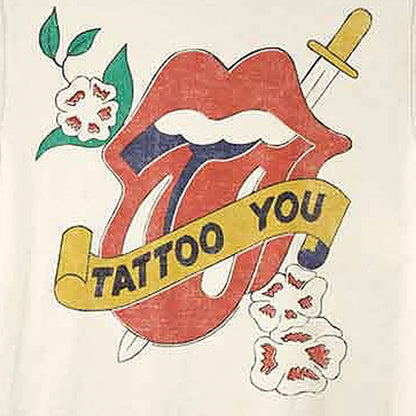 ROLLING STONES ローリングストーンズ (来日 35周年 記念 ) - Tattoo You （復刻ツアーTシリーズ） / バックプリントあり / Tシャツ / メンズ