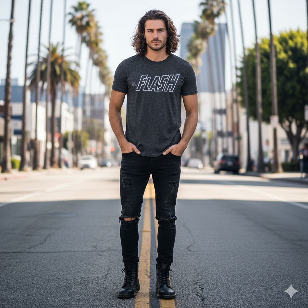 DC COMICS (Joker 80th Anniversary) - ORIGINALS FLASH CRACKLE LOGO / T-shirt / Men's