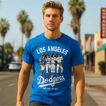 KISS キッス (エース・フレーリー 追悼 ) - Los Angeles Dodgers Dressed to Kill / Tシャツ / メンズ - PGS