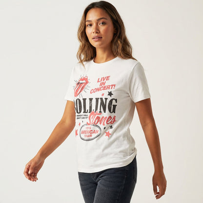 ROLLING STONES ローリングストーンズ (来日 35周年 記念 ) - 1975 AMERICAN TOUR （復刻ツアーTシリーズ） / Tシャツ / メンズ