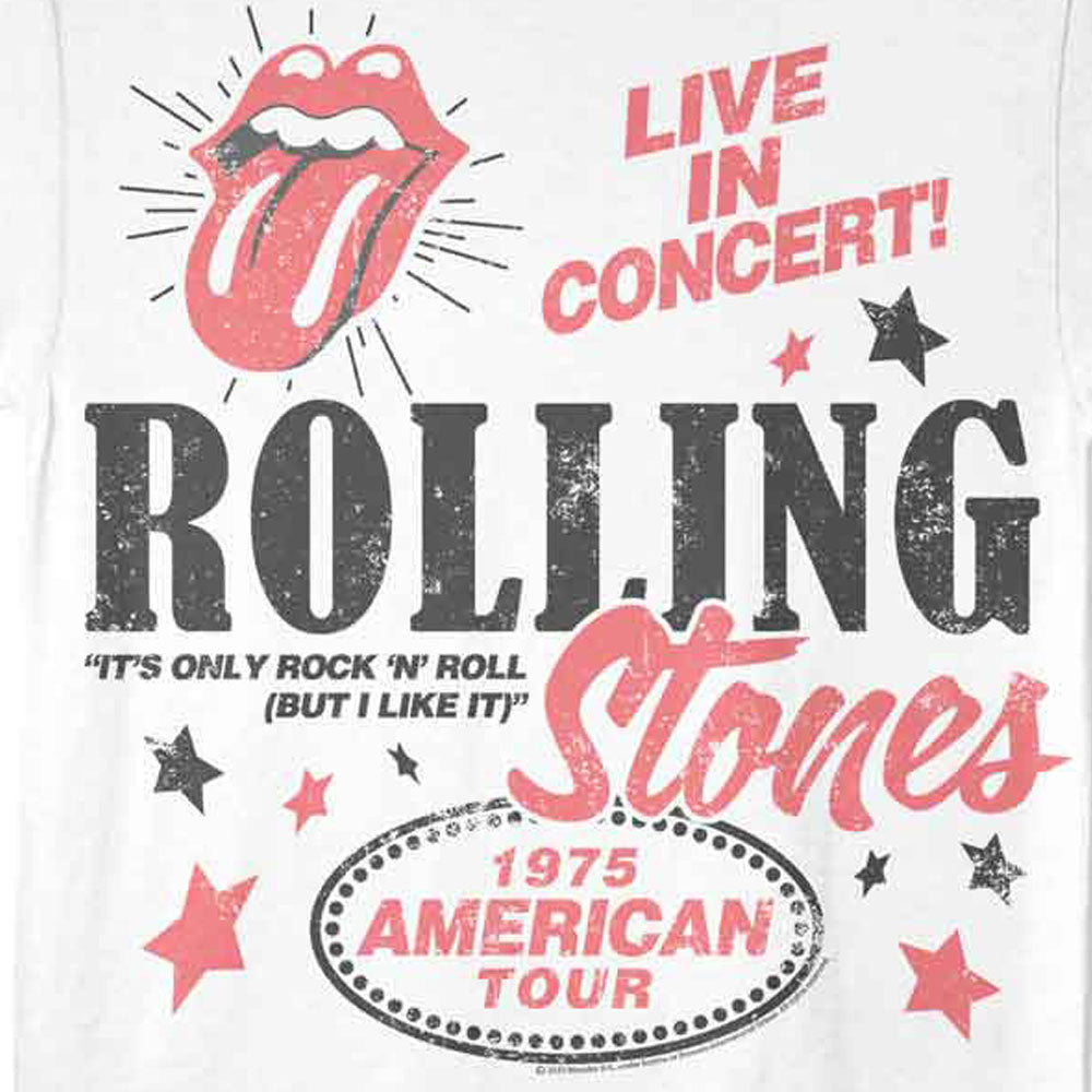 ROLLING STONES ローリングストーンズ (来日 35周年 記念 ) - 1975 AMERICAN TOUR （復刻ツアーTシリーズ） / Tシャツ / メンズ