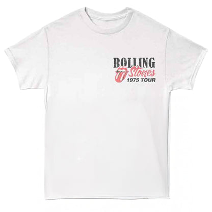 ROLLING STONES ローリングストーンズ (来日 35周年 記念 ) - 1975 AMERICAN TOUR （復刻ツアーTシリーズ） / バックプリントあり / Tシャツ / メンズ