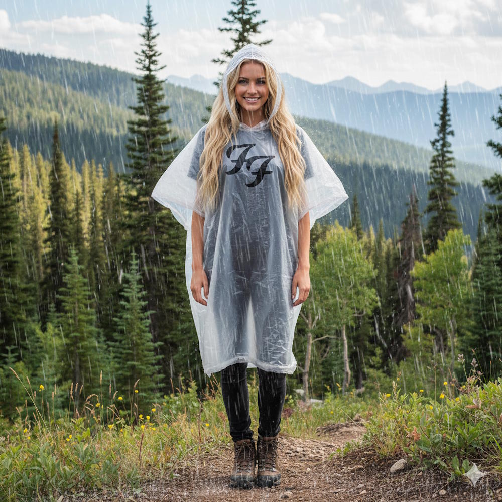 FOO FIGHTERS フーファイターズ - Black FF / レインポンチョ / レア / ファッション雑貨