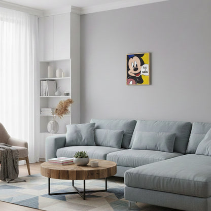 MICKEY MOUSE ミッキーマウス - Mickey Muse Full Of Smiles / キャンバス・プリント木枠 / インテリア額
