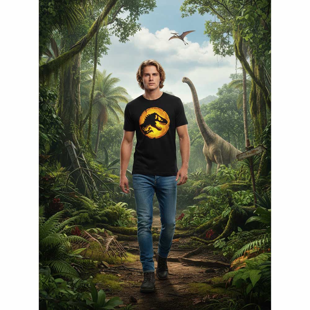 JURASSIC WORLD Jurassic World (10th Anniversary) - DOMINION AMBER LOGO / T-shirt / Men's
