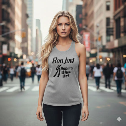 BON JOVI ボンジョヴィ - SLIPPERY WHEN / ヴィンテージ / タンクトップ / レディース