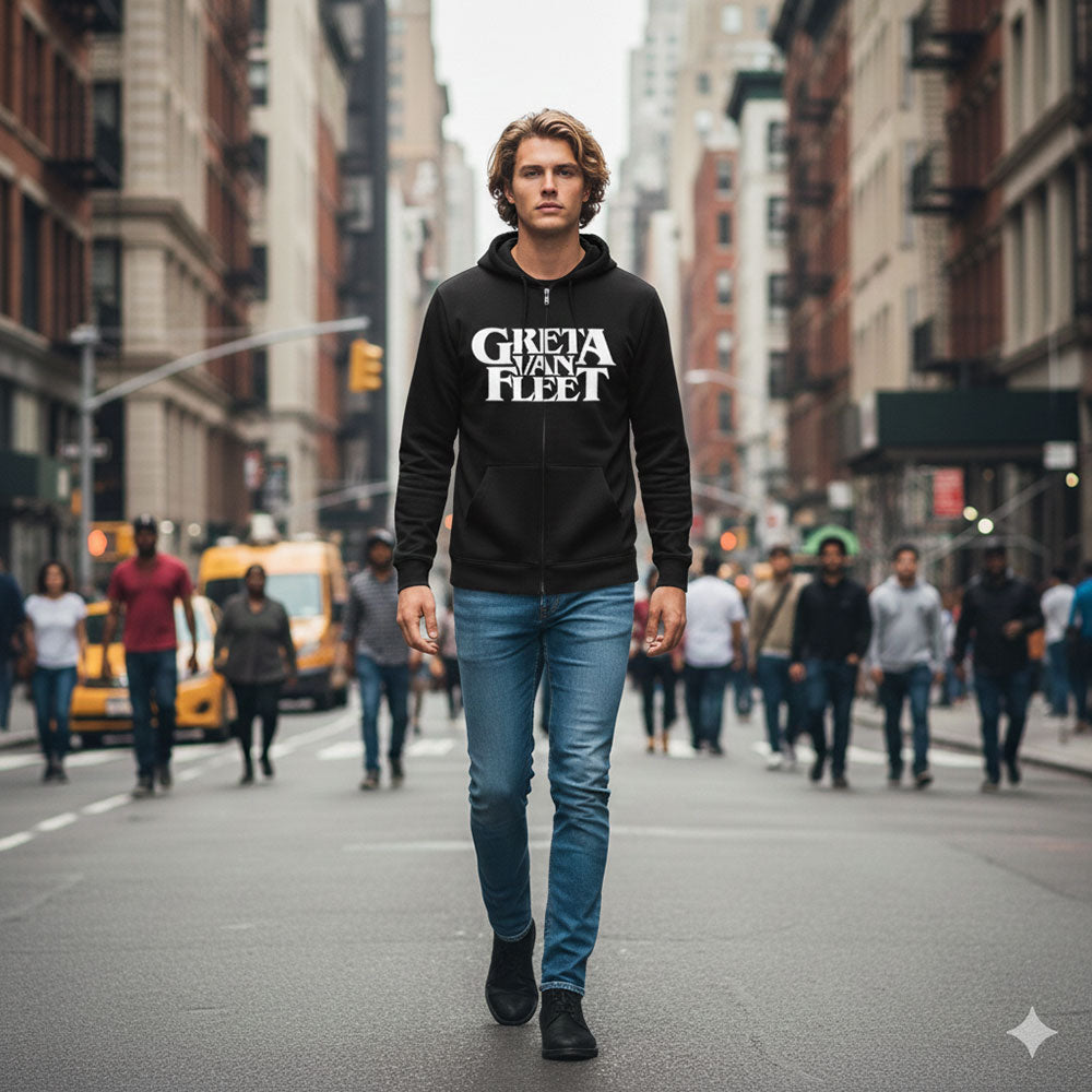 GRETA VAN FLEET - LOGO / ZIP / HOODIE / SWEATSHIRT / MEN'S