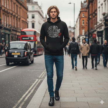 ROLLING STONES (35th Anniversary of the Rolling Stones' Japan Tour) - Swirl Logo '82 / ECO-Pullover Hoodie / Men's Hoodie/Sweatshirt