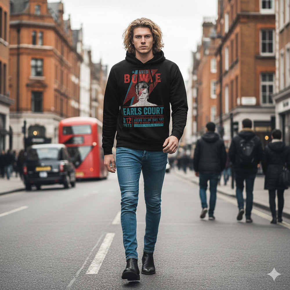 DAVID BOWIE デヴィッドボウイ (追悼 10年 ) - Earls Court '73 / ECO-Pullover Hoodie / パーカー・スウェット / メンズ