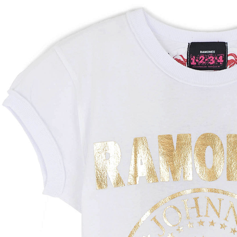 RAMONES ラモーンズ (デビュー 50周年 ) - Gold Foil / Amplified（ ブランド ） / ヴィンテージ / Tシャツ / レディース