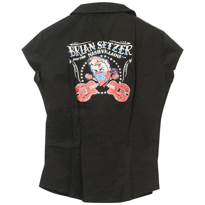 ツアー会場限定商品 BRIAN SETZER ブライアンセッツァー - Girls Western Shirt （超レア） / ヴィンテージ / 襟付きシャツ / レディース
