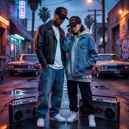 DEATH ROW RECORDS デスロウ (35周年 ) - Text Logo / Black / キャップ / メンズ