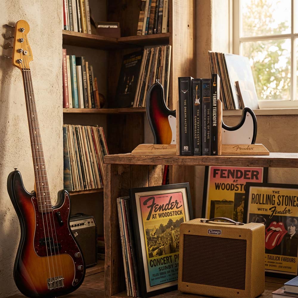 FENDER フェンダー - Bass Body Bookends in Bass Body Design Sunburst Colour / Jazz Bass / インテリア置物