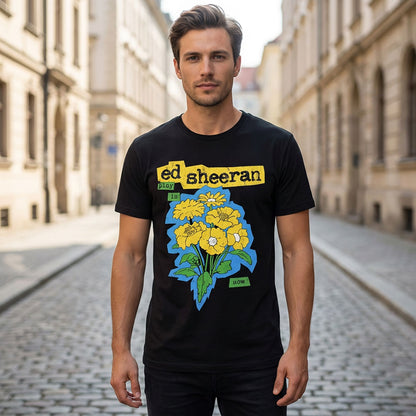 ED SHEERAN エドシーラン (デビュー 15周年 ) - Play Flowers / Tシャツ / メンズ