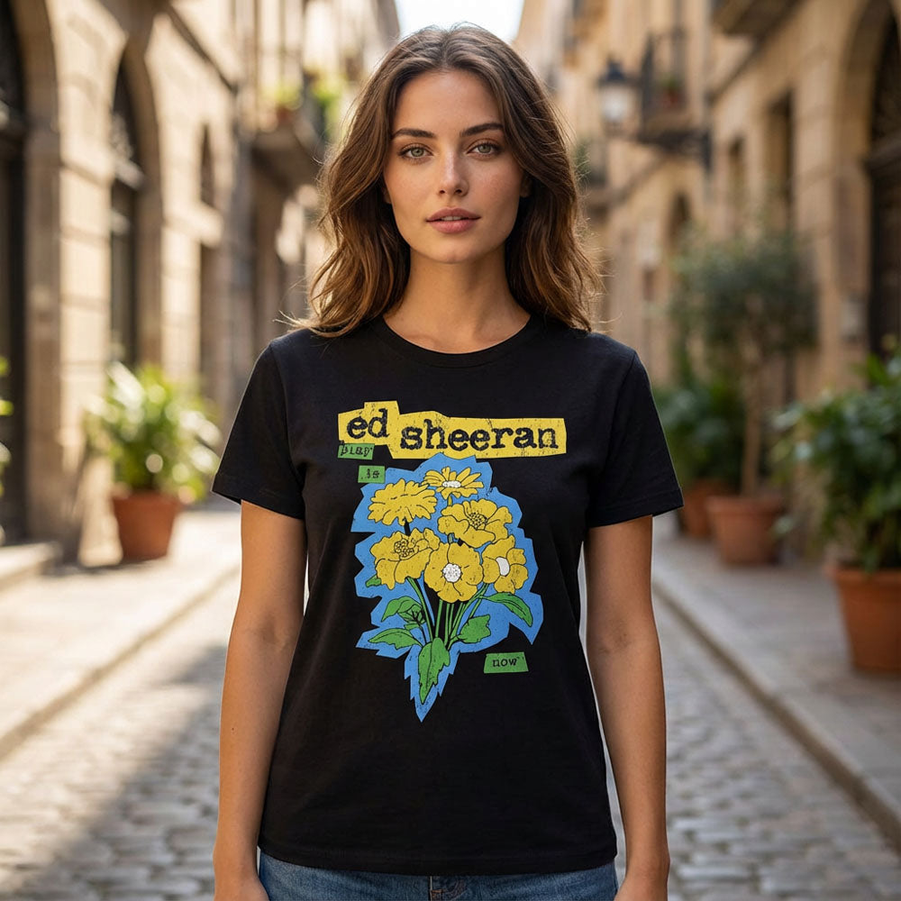 ED SHEERAN エドシーラン (デビュー 15周年 ) - Play Flowers / Tシャツ / メンズ