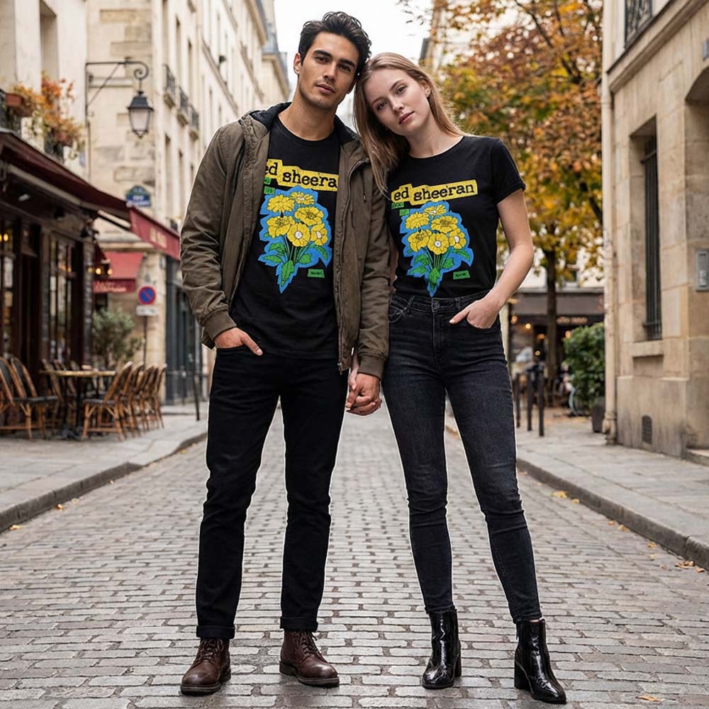 ED SHEERAN エドシーラン (デビュー 15周年 ) - Play Flowers / Tシャツ / メンズ