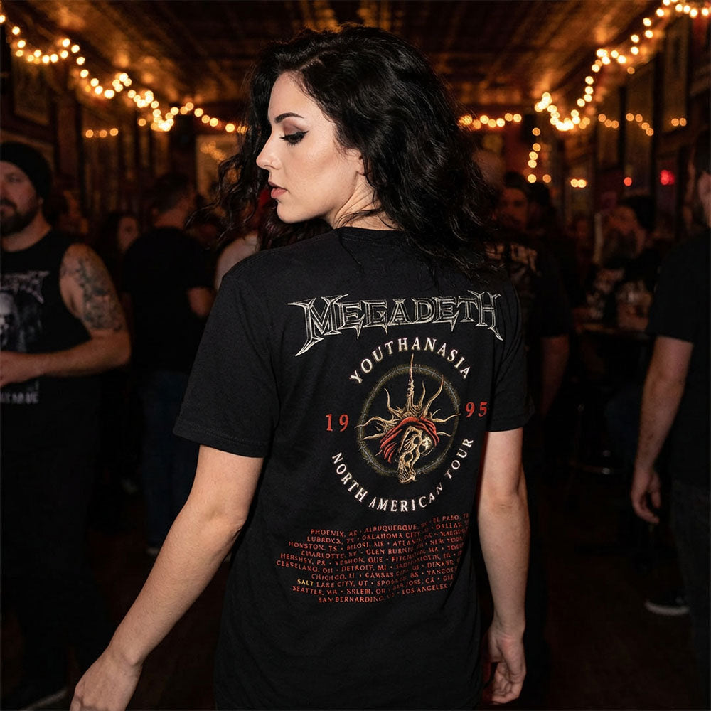 MEGADETH (2026.1.23 New Album Release Commemoration) - Youthanasia 1995 North American Tour / Back Print / Men's T-Shirt